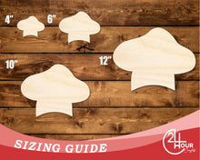 Load image into Gallery viewer, Unfinished Wood Baker Hat Shape | DIY Craft Cutout | up to 46&quot; DIY
