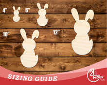 Load image into Gallery viewer, Unfinished Wood Cute Bunny Shape | DIY Craft Cutout | up to 46&quot; DIY
