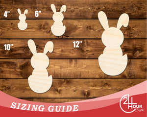 Unfinished Wood Cute Bunny Shape | DIY Craft Cutout | up to 46" DIY