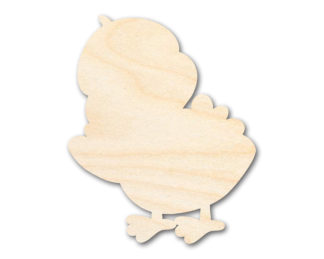 Unfinished Wood Happy Chick Shape | DIY Craft Cutout | up to 46