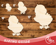 Load image into Gallery viewer, Unfinished Wood Happy Chick Shape | DIY Craft Cutout | up to 46&quot; DIY
