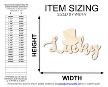 Load image into Gallery viewer, Unfinished Wood Lucky Shape | DIY Craft Cutout | up to 46&quot; DIY
