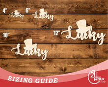 Load image into Gallery viewer, Unfinished Wood Lucky Shape | DIY Craft Cutout | up to 46&quot; DIY
