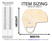 Load image into Gallery viewer, Unfinished Wood Hockey Helmet Shape | DIY Craft Cutout | up to 46&quot; DIY
