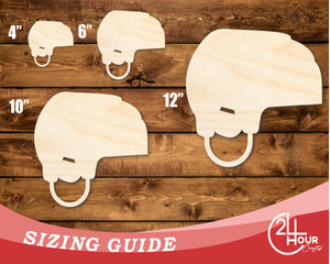 Unfinished Wood Hockey Helmet Shape | DIY Craft Cutout | up to 46" DIY