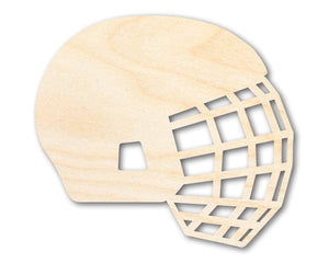 Unfinished Wood Hockey Helmet with Cage Shape | DIY Craft Cutout | up to 46" DIY