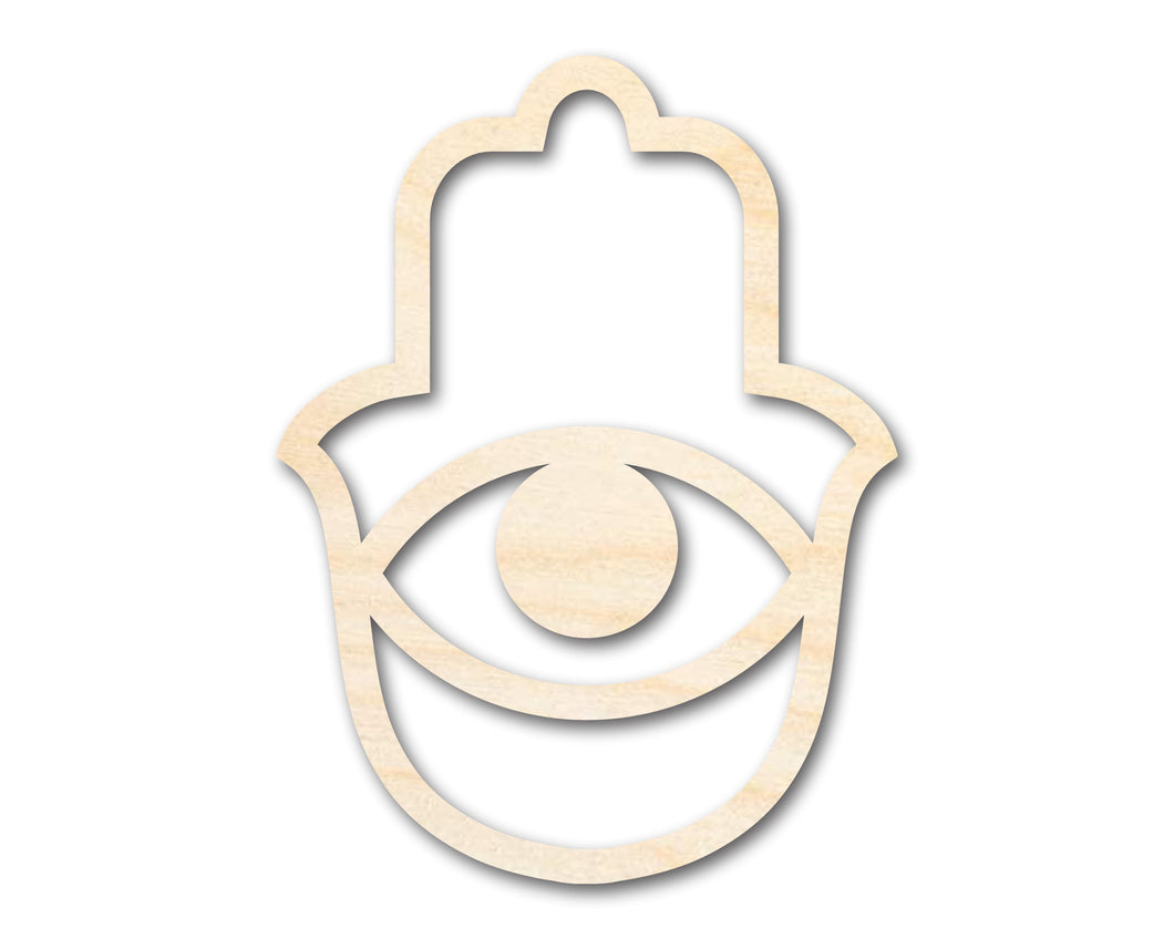 Unfinished Hamsa Eye Shape | DIY Craft Cutout | up to 46