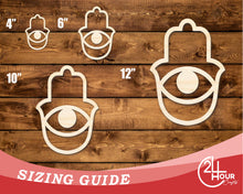 Load image into Gallery viewer, Unfinished Hamsa Eye Shape | DIY Craft Cutout | up to 46&quot; DIY
