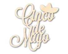 Load image into Gallery viewer, Unfinished Wood Cinco de Mayo Shape | DIY Craft Cutout | up to 46&quot; DIY
