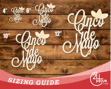 Load image into Gallery viewer, Unfinished Wood Cinco de Mayo Shape | DIY Craft Cutout | up to 46&quot; DIY
