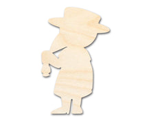 Load image into Gallery viewer, Unfinished Wood Cute Plague Doctor With Lantern Shape | DIY Craft Cutout | up to 46&quot; DIY
