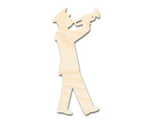 Load image into Gallery viewer, Unfinished Wood Band Trumpet Player Shape | DIY Craft Cutout | up to 46&quot; DIY
