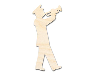 Unfinished Wood Band Trumpet Player Shape | DIY Craft Cutout | up to 46" DIY