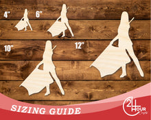 Load image into Gallery viewer, Unfinished Wood Color Guard Shape | DIY Craft Cutout | up to 46&quot; DIY
