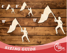 Load image into Gallery viewer, Unfinished Wood Color Guard Shape | DIY Craft Cutout | up to 46&quot; DIY
