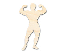 Load image into Gallery viewer, Unfinished Wood Body Builder Shape | DIY Craft Cutout | up to 46&quot; DIY
