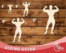 Load image into Gallery viewer, Unfinished Wood Body Builder Shape | DIY Craft Cutout | up to 46&quot; DIY
