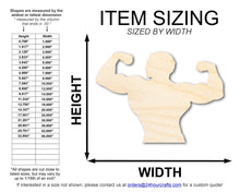 Load image into Gallery viewer, Unfinished Wood Muscle Man Shape | DIY Craft Cutout | up to 46&quot; DIY
