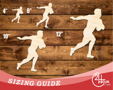 Load image into Gallery viewer, Unfinished Wood Rugby Player Shape | DIY Craft Cutout | up to 46&quot; DIY
