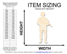 Load image into Gallery viewer, Unfinished Wood American Soldier Shape | DIY Craft Cutout | up to 46&quot; DIY
