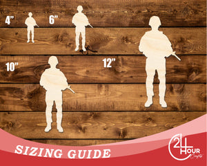 Unfinished Wood American Soldier Shape | DIY Craft Cutout | up to 46" DIY