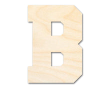 Load image into Gallery viewer, Unfinished Wood Varsity Team Font - B Shape | DIY Craft Cutout | up to 46&quot; DIY
