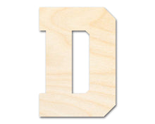 Load image into Gallery viewer, Unfinished Wood Varsity Team Font - D Shape | DIY Craft Cutout | up to 46&quot; DIY
