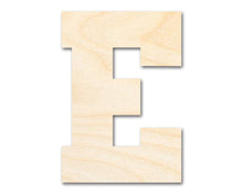 Load image into Gallery viewer, Unfinished Wood Varsity Team Font - E Shape | DIY Craft Cutout | up to 46&quot; DIY
