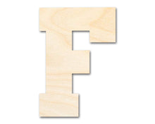 Load image into Gallery viewer, Unfinished Wood Varsity Team Font - F Shape | DIY Craft Cutout | up to 46&quot; DIY
