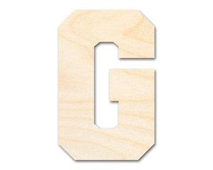 Unfinished Wood Varsity Team Font - G Shape | DIY Craft Cutout | up to 46" DIY