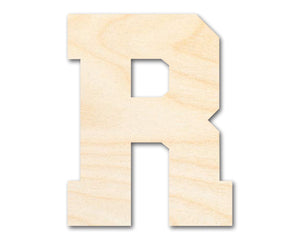 Unfinished Wood Varsity Team Font - R Shape | DIY Craft Cutout | up to 46" DIY