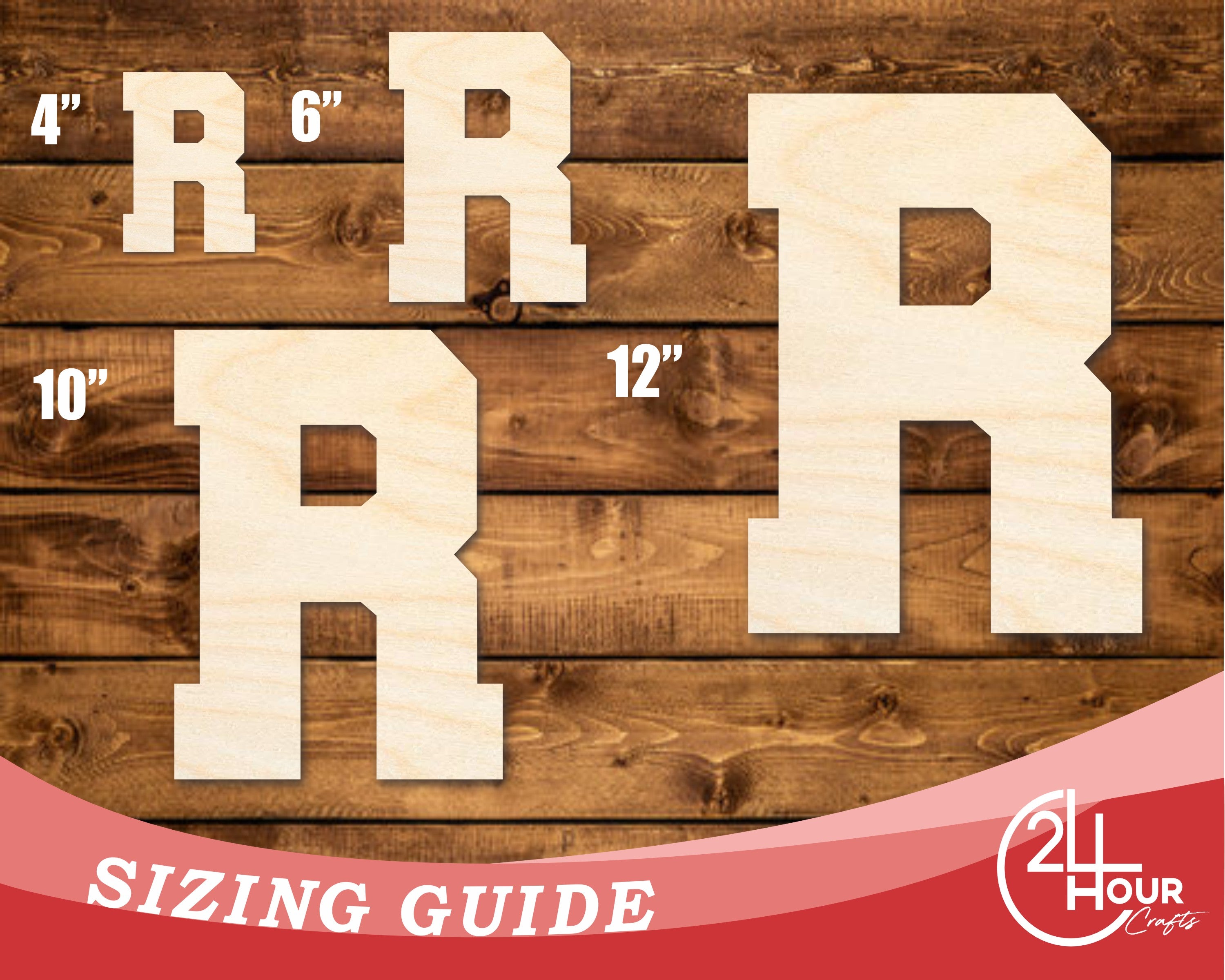 Unfinished Wood Varsity Team Font - R Shape | DIY Craft Cutout | up to ...
