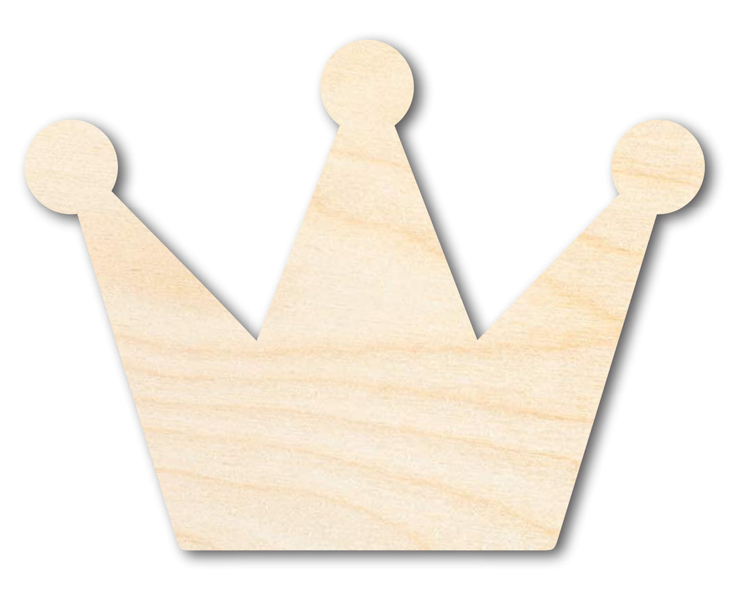 Unfinished Wood Crown Shape | DIY Craft Cutout | up to 46