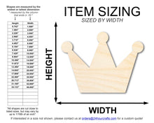 Load image into Gallery viewer, Unfinished Wood Crown Shape | DIY Craft Cutout | up to 46&quot; DIY
