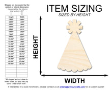 Load image into Gallery viewer, Unfinished Wood Party Hat Shape | DIY Craft Cutout | up to 46&quot; DIY
