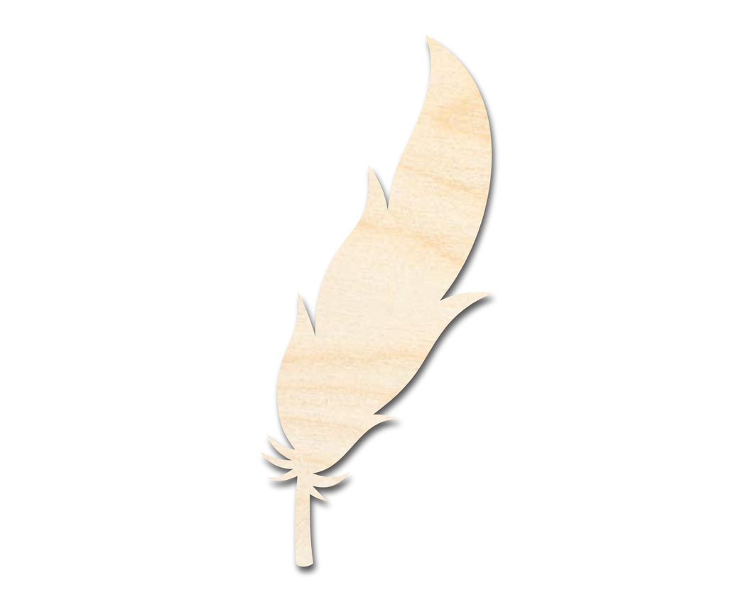 Unfinished Wood Feather Shape | DIY Craft Cutout | up to 46