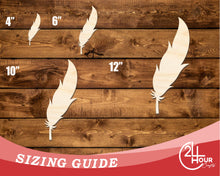 Load image into Gallery viewer, Unfinished Wood Feather Shape | DIY Craft Cutout | up to 46&quot; DIY
