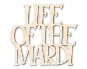 Unfinished Wood Life Of The Mardy Shape | DIY Craft Cutout | up to 46" DIY