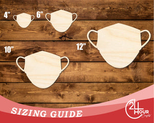 Unfinished Wood Face Mask Shape | DIY Craft Cutout | up to 46" DIY