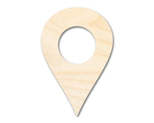 Load image into Gallery viewer, Unfinished Wood Map Pin Shape | DIY Craft Cutout | up to 46&quot; DIY
