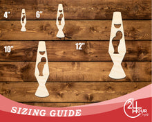 Load image into Gallery viewer, Unfinished Wood Lava Lamp Shape | DIY Craft Cutout | up to 46&quot; DIY
