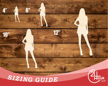 Load image into Gallery viewer, Unfinished Wood Female Idol Shape | DIY Craft Cutout | up to 46&quot; DIY
