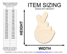 Load image into Gallery viewer, Unfinished Wood Finger Heart Shape | DIY Craft Cutout | up to 46&quot; DIY
