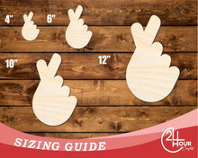 Load image into Gallery viewer, Unfinished Wood Finger Heart Shape | DIY Craft Cutout | up to 46&quot; DIY
