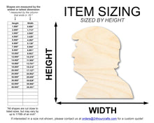 Load image into Gallery viewer, Unfinished Wood Donald J. Trump Shape | DIY Craft Cutout | up to 46&quot; DIY
