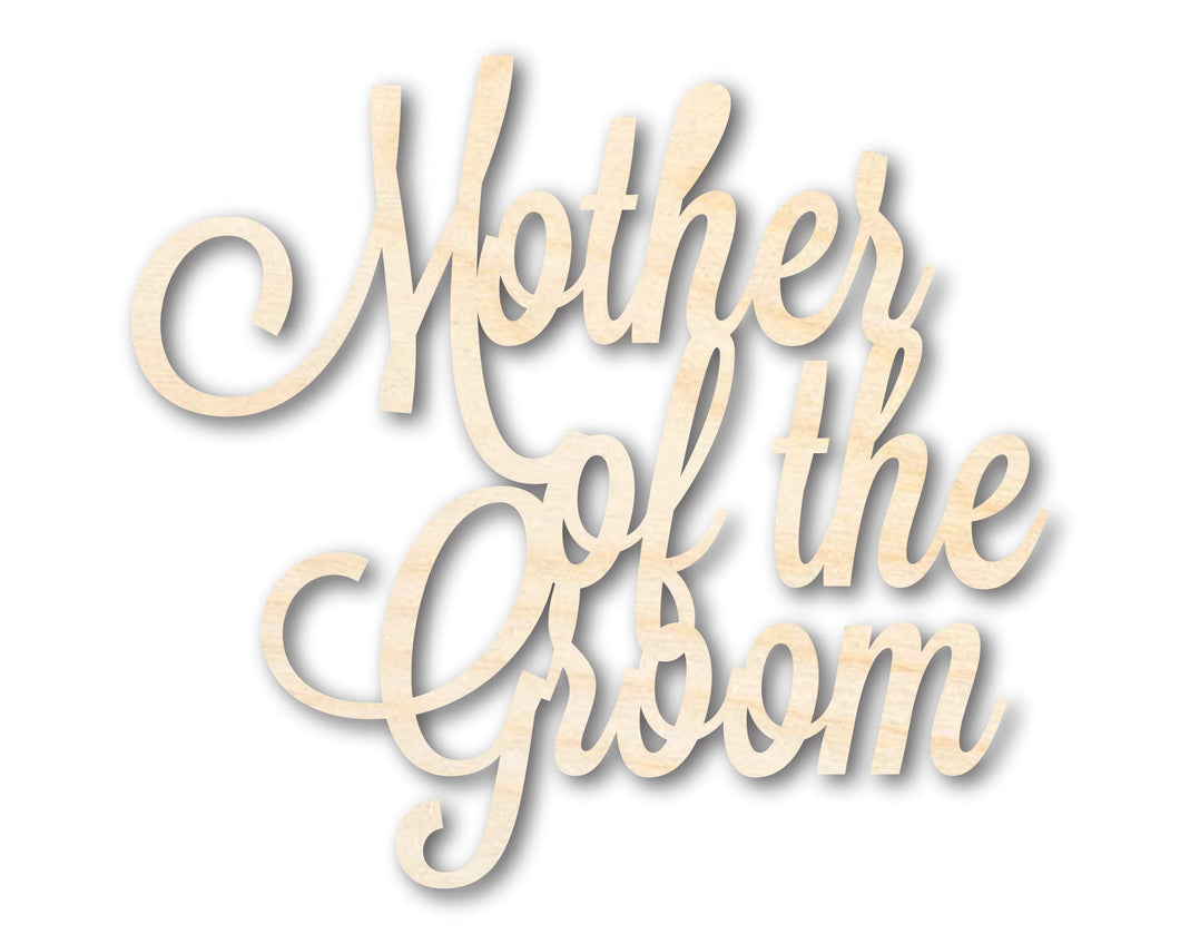 Unfinished Wood Mother of the Groom Shape | DIY Craft Cutout | up to 46