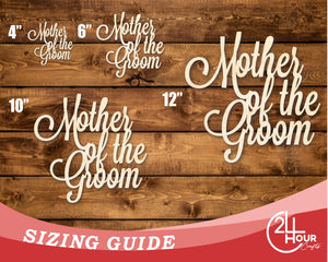 Unfinished Wood Mother of the Groom Shape | DIY Craft Cutout | up to 46" DIY