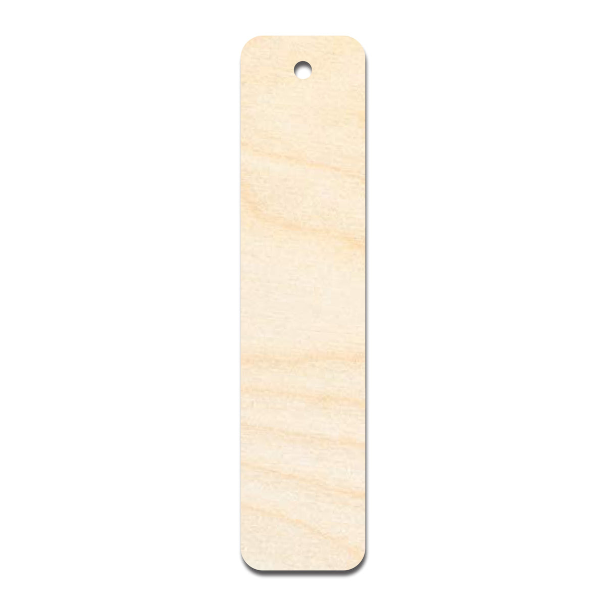 Unfinished Wood Round Rectangle Bookmark Shape | DIY Craft Cutout | up ...