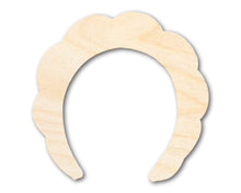 Load image into Gallery viewer, Unfinished Wood Makeup Headband Shape | DIY Craft Cutout | up to 46&quot; DIY
