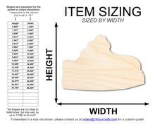 Load image into Gallery viewer, Unfinished Wood Platform Slipper Shape | DIY Craft Cutout | up to 46&quot; DIY
